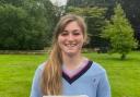 Ripon Grammar School student Mia Barnett with her A-level results