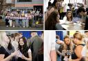 Students at Queen Elizabeth Sixth Form College, Darlington.