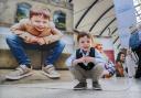 Five-year-old Rupert Turner from Durham is part of a new exhibition in Newcastle's Central Station.