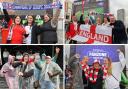 Fans of the Lionesses have been seen in a party mood at Keel Square fan zone in Sunderland ahead of England taking on Scotland in the Nations League at 7:45pm today (September 22) Credit: NORTH NEWS