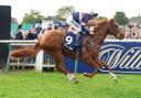 Dragon Leader wins the William Hill Two-Year-Old Trophy at Redcar under Richard Kingscote
