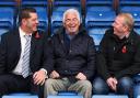 John MacPhail, left, sharing a joke with ex-Hartlepool manager  Alan Murray and striker, Joe Allon, prior to a club reunion in 2010