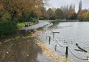 Saltwell Park in Gateshead flooded