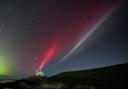 STEVE, the rare aurora-like phenomenon, photographed over Bamburgh in Northumberland on Sunday night.