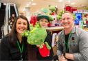 Tommy Lamb fell in love with Snapper, the mischievous Venus flytrap from the department store’s festive promotion Credit: PA