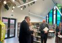 On his visit the Schools Minister heard all about the local services on offer to families
