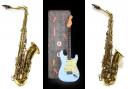 Two outstanding sxophones and a rare guitar are among items being sold at a specialist auction