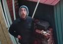 Police appeal to trey to trace man caught on camera in rear yard of house in South Shields shortly before the theft of pipework and radiators