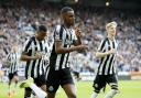 Alexander Isak celebrates after opening the scoring in Newcastle United's weekend win over West Ham