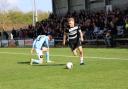 Darlington’s Aidan Rutledge on the attack during last Saturday’s win against Southport