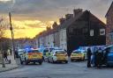 Police on the scene in Rodwell Street on Tuesday night