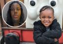 Three-year-old Dwelaniyah (inset) and  Christina Robinson i