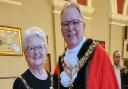 Bob Donoghue, mayor of Darlington, with his wife and mayoress Mags