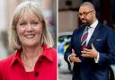 Durham's Police and Crime Commissioner (PCC) Joy Allen and Home Secretary James Cleverly