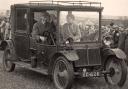 SHOW STOPPER: Restored 1910 Lanchester Landaulette in 1954 at a steam rally in Etherley Dene. Neilson Skilbeck is driving, with Mrs McConchie, a Wolsingham doctor's wife, in the passenger seat. Dr McConchie is in the back with Stewart Skilbeck, 6