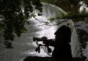 Bugler Lance Corporal Angie Sowerby plays the last post at the falls where the DLI soliders lost thir lives on a training exercise at the River Coquet near Guyzance in Northumberland. Angie is from Middridge Village and is now stationed at Deepcut.