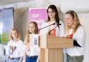 Jessica, Isla, Margarita and RGS welfare officer Caroline Hare