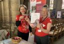 Elaine Gisbourne and Dorothy Gray wine tasting