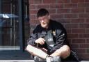 Carl Gray outside Newton Aycliffe Magistrates' Court
