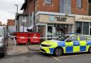 Police at the scene of a body in the upmarket village of Tynemouth.