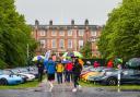Display of classic Sports Cars against the backdrop of Newby Hall, near Ripon