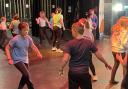 Children from Star of the Sea Catholic Primary in Whitley Bay doing an ABBA‑inspired routine at the Playhouse