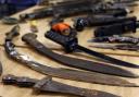 Knives seized by police during a previous crackdown