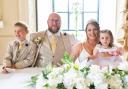 Joshua Craik, eight, dad Paul Johnson, 37, mum Lisa Johnson, 38 and Aria Johnson, four from Seaham