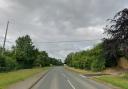 A person has been rescued from an ablaze car after a crash.