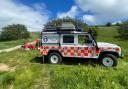 The youngster suffered leg injuries while descending Roseberry Topping