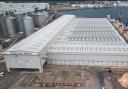 Teesport PV system on the roof of the largest warehouse on the Tees Bulks Quay.