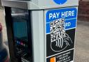 One of the QR codes that have appeared on the parking machines