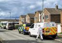 Police and CSI are at the scene of a house on Balmer Hill, Gainford