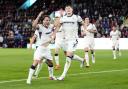 Aidan Morris celebrates after scoring in Middlesbrough's 1-1 draw with Burnley