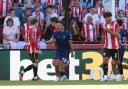 Enzo Le Fee celebrates after scoring Sunderland's equaliser against Brentford