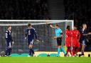 Scotland’s Jack Hendry was sent off early on (Andrew Milligan/PA)