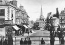 EARLY DAYS: Looking down Tubwell Row from Darlington’s High Row. William Watson’saddle shop can be seen on the corner on the left. Did Maud Darling grow up in the rooms above? See facing page