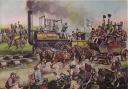 GRAND OPENING: At Preston Park, to the north of Eaglescliffe, on the opening day of the Stockton and Darlington Railway in 1825, Locomotion No 1 hauling 500 or 600 passengers without using any horses overtook the stagecoach, which needed four horses to