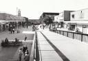 LOOKING DOWN: Aycliffe town centre, in October 1979, looking down the ramp towards the clocktower