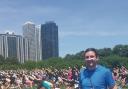WINDY CITY: Our weekly columnist Paul Gough stumbled across this open air yoga class in Chicago last weekend