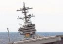 WE ARE SAILING: The USS George Bush makes an imposing sight