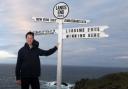 Liberal Democrats Party leader Nick Clegg at Land's End in Cornwall, as he embarks on a Land's End to John O'Groats campaign marathon