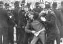 Miners fight with police in N Yorkshire