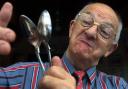Unique: Spoon-player Bert Draycott, inventor of the Fishburn flick
