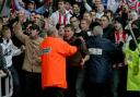 BRAWL: Sunderland and Newcastle United football fans clashed in the Tyne–Wear derby
