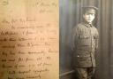 FIRST NEWS: Left, how Martha Todhunter learned that her son, Alfred, had been killed. Right, Pte Alfred Todhunter of Bishop Auckland enlisted at 16, having lied about his age, and was dead at 18