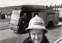 Reeth fireman Tom Guy on his retirement in 1988