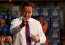 Former Prime Minister David Cameron during a visit to the Tetley tea factory in Eaglescliffe
