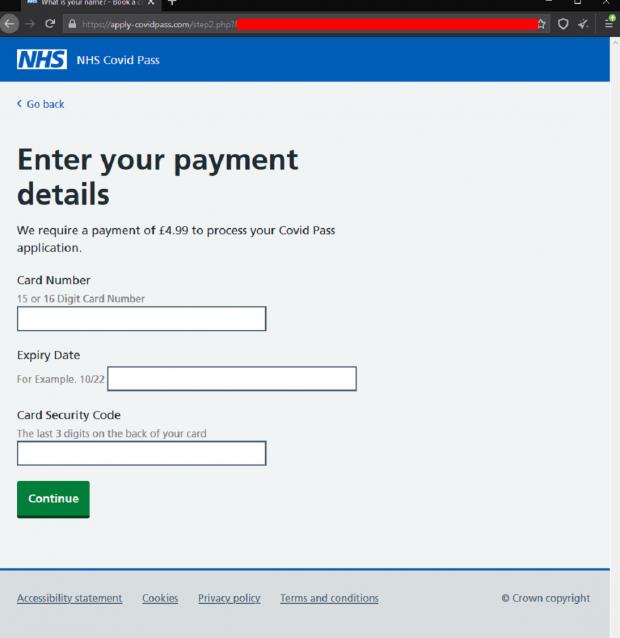 The Northern Echo: The fraudulent website has been designed to look identical to an official NHS page (Malwarebytes)