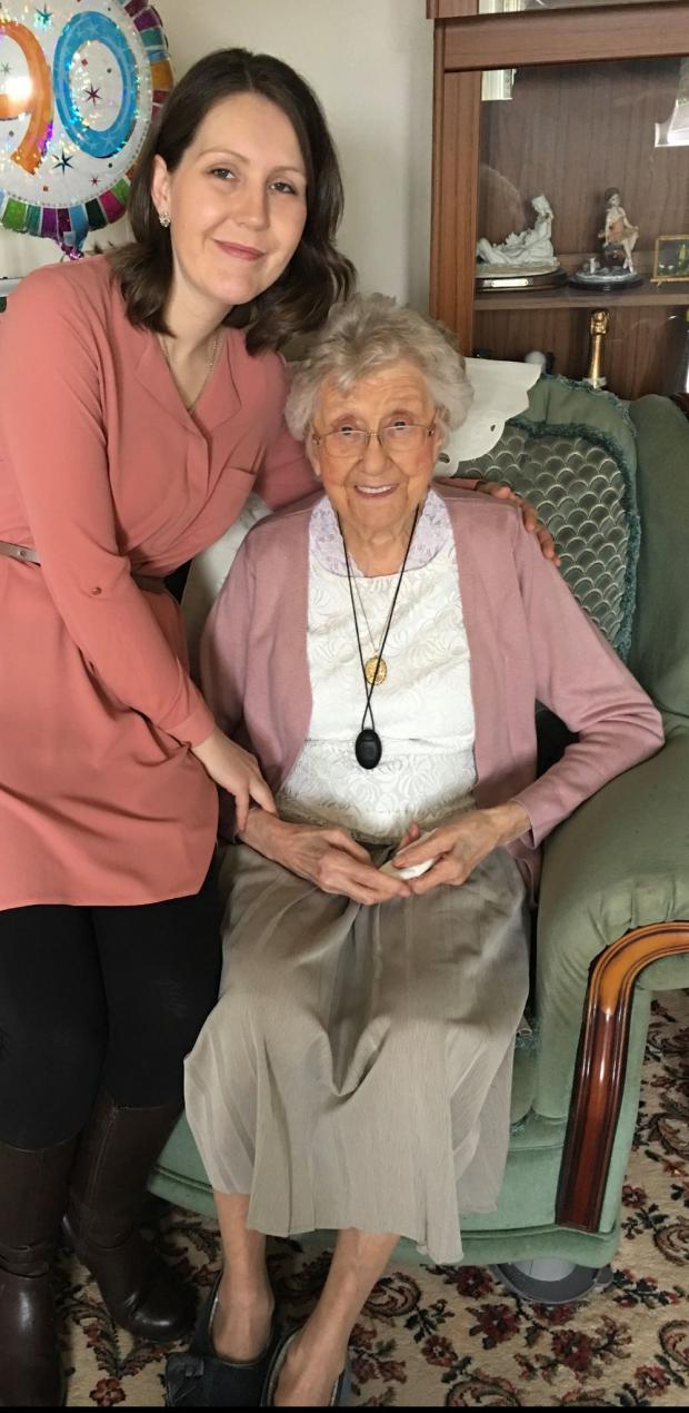 The Northern Echo: Marjorie Watkins with her granddaughter Donna Watkins